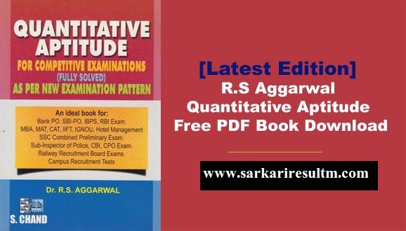 rs agarwal aptitude book download